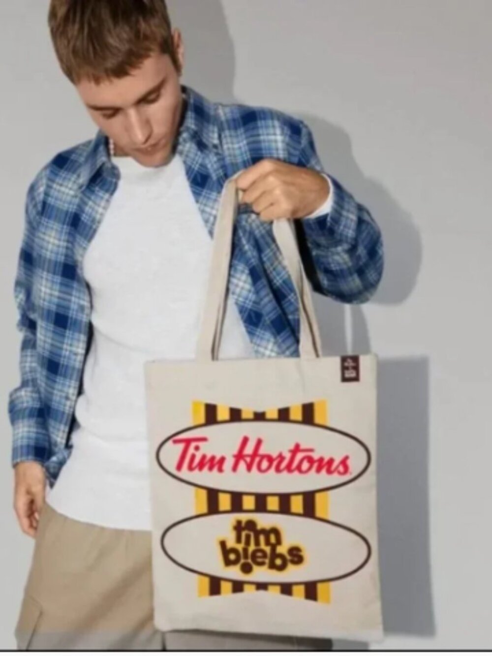 Justin Bieber x Tim Hortons Tote Bag ~ NWT ~ BRAND NEW IN PACKAGE Collectible